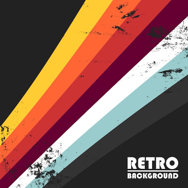 Retro background with colorful stripes