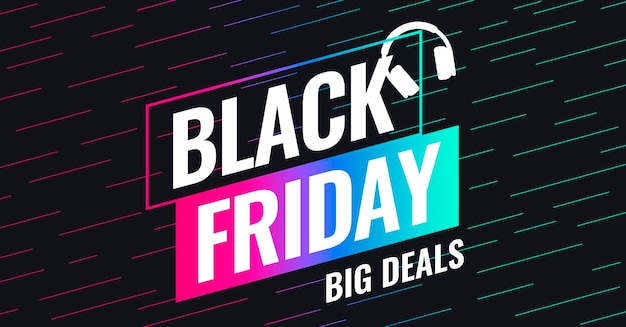 Sfondo retrò con design e testo black friday