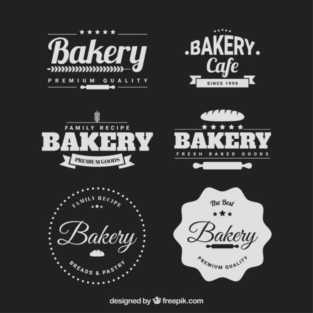 Vector retro bakery badges pack