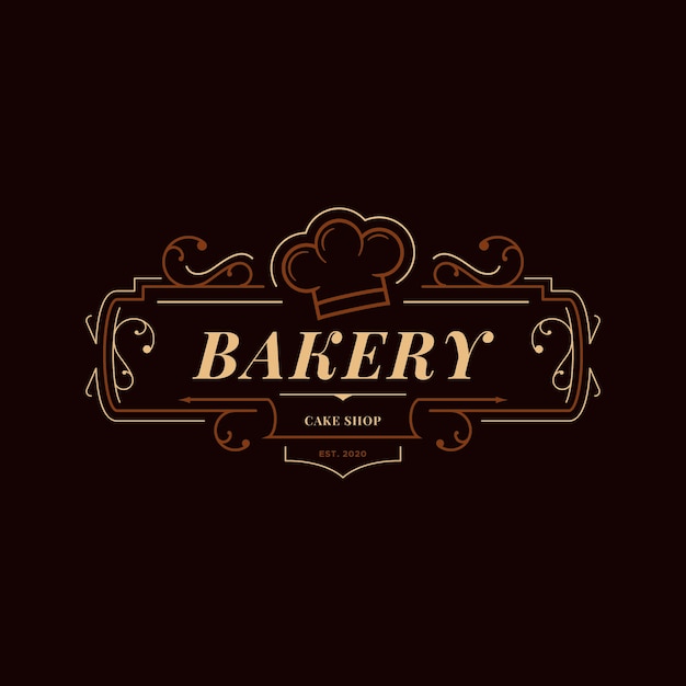 Retro bakery logo concept