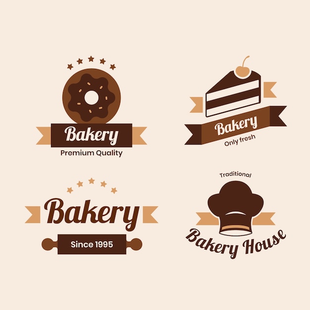 ベクトル レトロなパン屋さんのロゴ