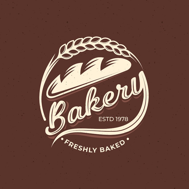 Vector retro bakkerij logo concept