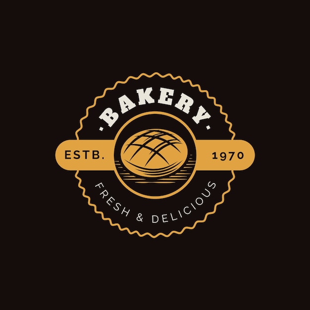 Retro bakkerij taart logo