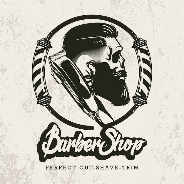 Retro barbershop logo