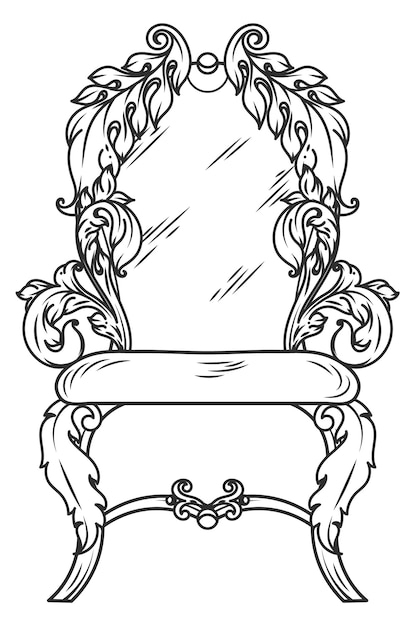 Old baroque luxury furniture set, png | PNGWing