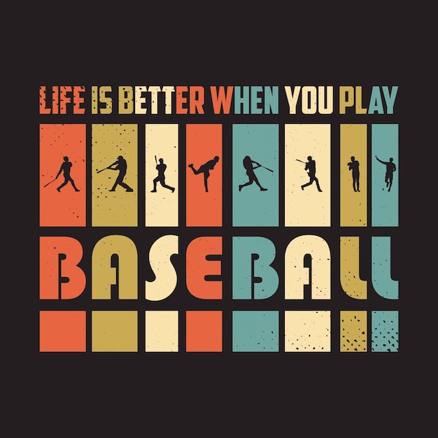 Retro Baseball tshirt Design Vector Stock Illustration