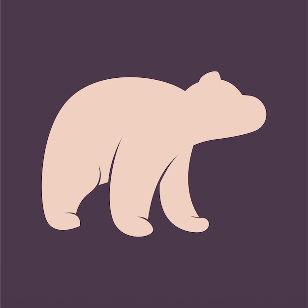 Vector retro bear logo design concept