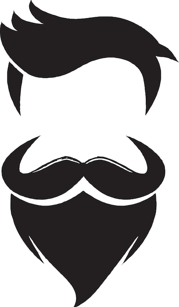 Ретро бородатый мужчина лицо значок дизайн