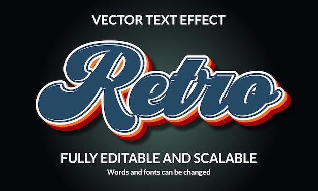 Retro bewerkbaar 3D-tekststijleffect