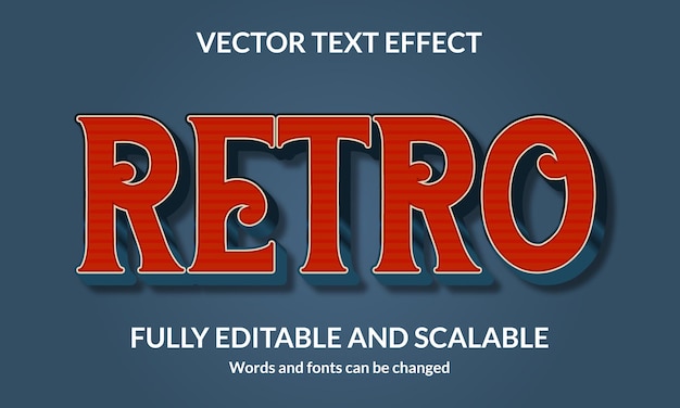 Retro bewerkbaar 3D-tekststijleffect