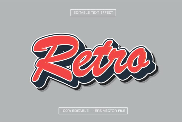 Retro bewerkbaar teksteffect