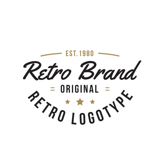 Vettore logo originale del marchio retrò realizzato dalla società del logo retrò.