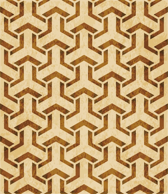 Retro brown Islam seamless geometry pattern