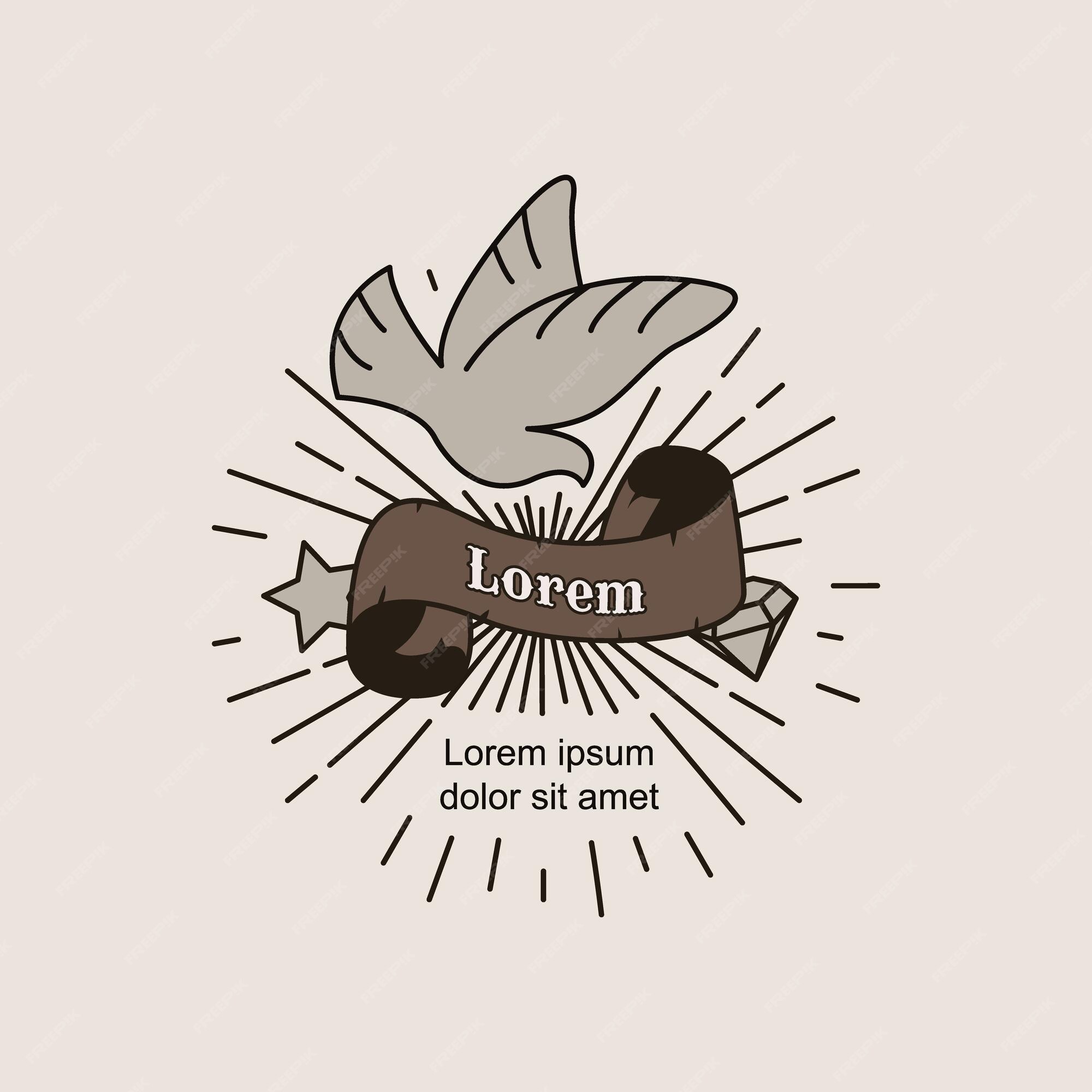 Premium Vector | A retro brown ribbon illustration vector_007