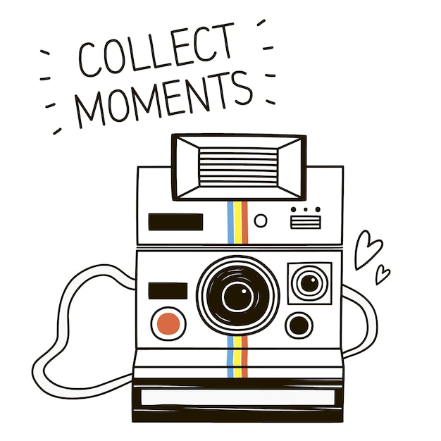 Retro camera background design