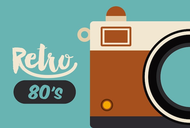 retro camera poster isolated icon design