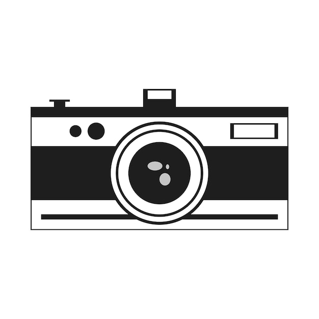 Retro camera. Video camera for filming. Vector illustration