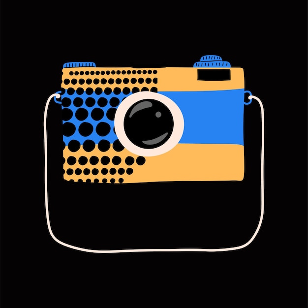 Retro camera in vintage style vector illustration