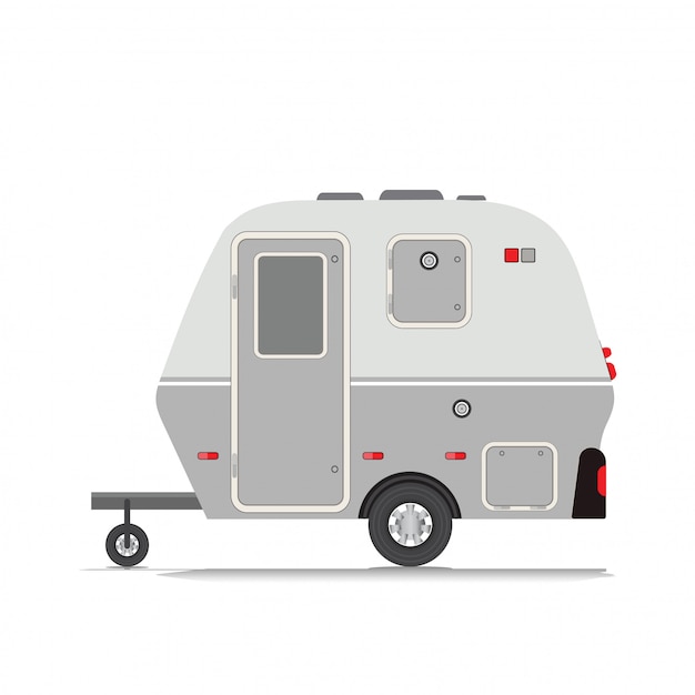 Vector retro camper trailer collection.