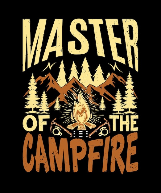 Retro Campfire Graphics T-shirt ontwerp 9