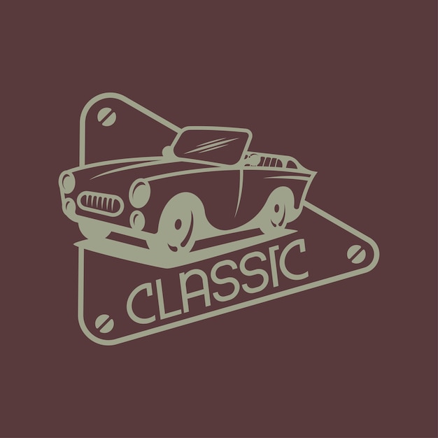 Retro Car Logo Design Concept Vector Vintage Vehicle Logo Template