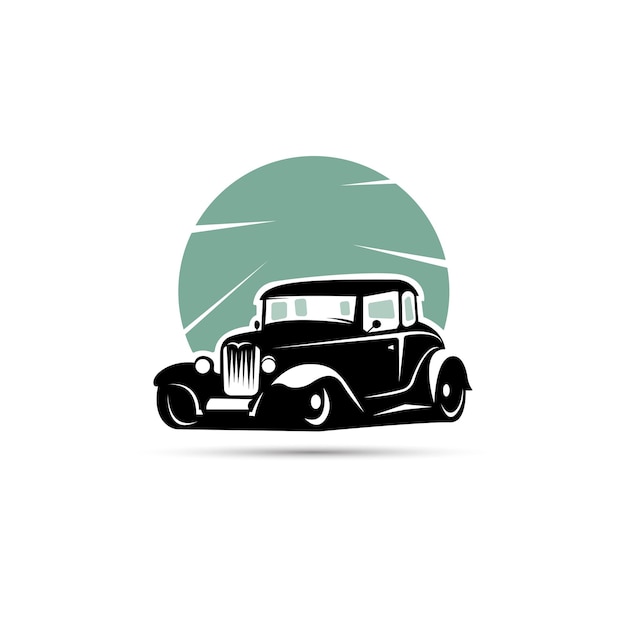 Retro car vector logo