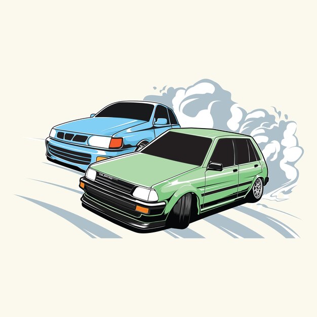 Vector retro car vector template