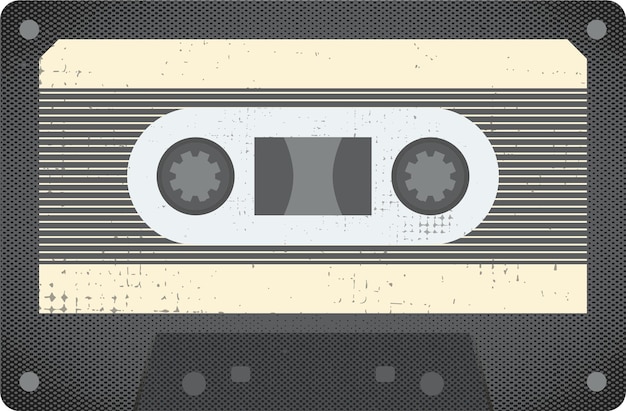 Vector retro cassette tape illustration