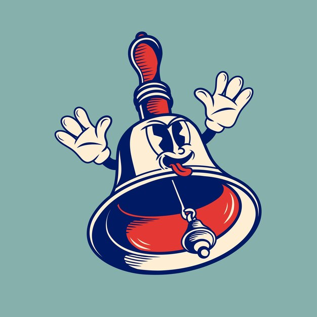 Retro character design of the bell