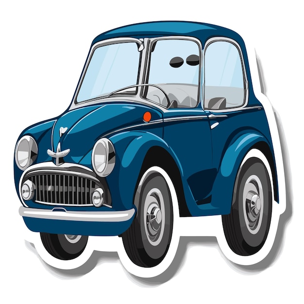 Retro Chic Rides Car Design Vector