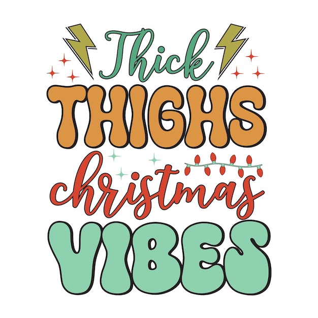 Vector retro christmas quotes vector design