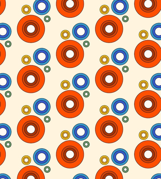 Vector retro circular vector pattern