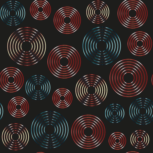 Retro cirkel naadloos patroon vector eps 10