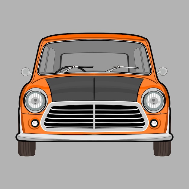 Vector retro classic car illustration