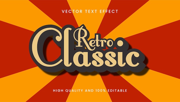 Premium Vector | Retro classic text effect