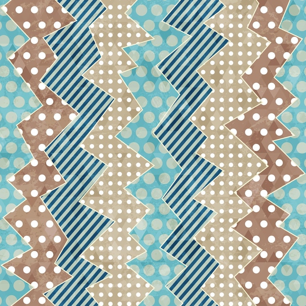 Retro cloth seamless pattern with grunge effect