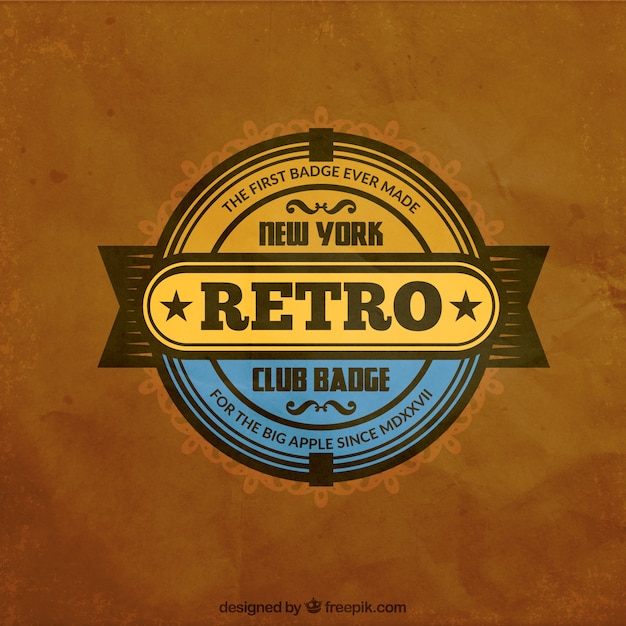 Vector retro club badge