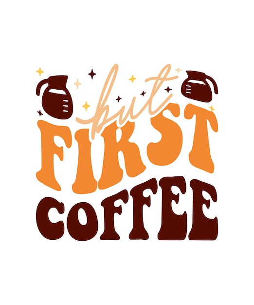 レトロなコーヒーの引用 SVG デザイン
