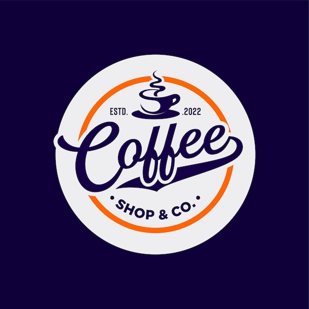 Vector retro coffee shop logo collection