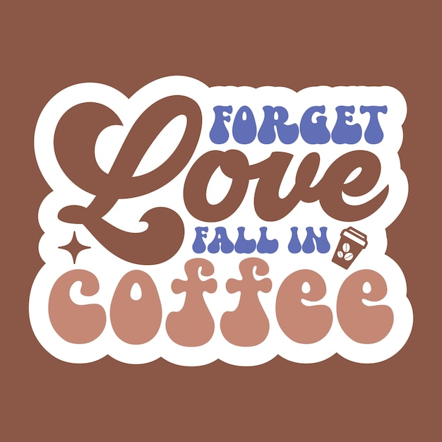 Vector retro coffee sticker svg bundle