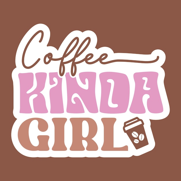 Vector retro coffee sticker