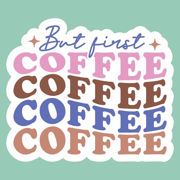 Retro Coffee Sticker