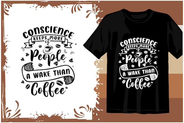 Vector retro coffee t-shirt design. wavy coffee svg. typography coffee design vector graphics