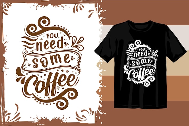 Retro Coffee t shirt design. Wavy Coffee SVG. typography coffee design vector graphics