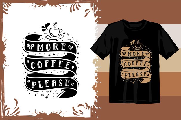 Дизайн футболки Retro Coffee. Волнистый кофе SVG. типография кофе дизайн векторная графика