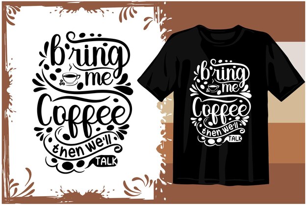 レトロなコーヒー t シャツのデザイン。波状コーヒー svg。タイポグラフィ コーヒー デザイン ベクター グラフィックス