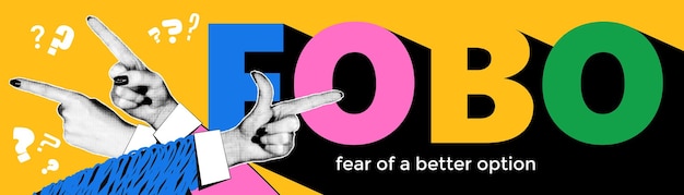 Ретро-коллаж на тему FOBO