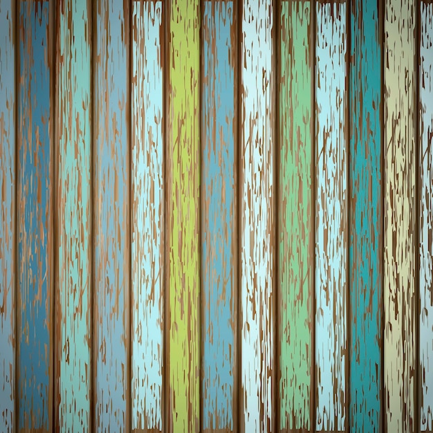 Vector retro colorful wooden texture background