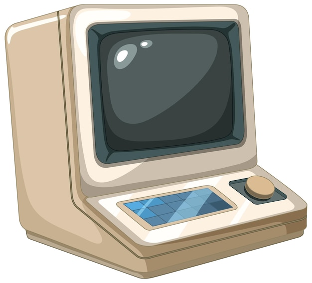 Vector retro computer vector illustration