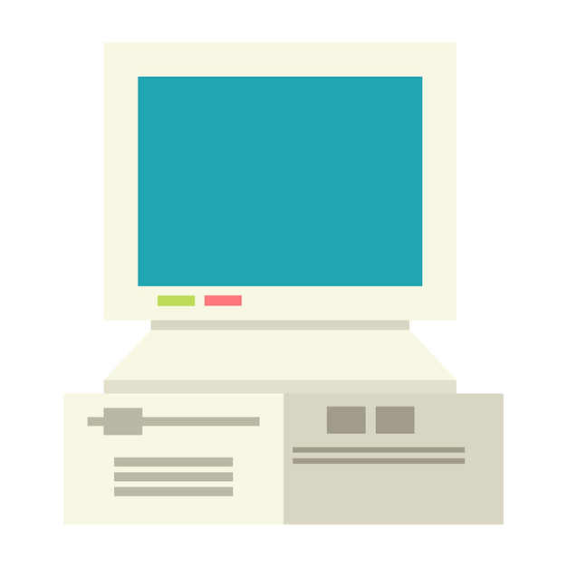 Retro-computerillustratie